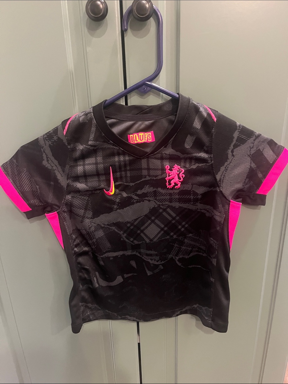 Nike Kids Black Jersey with Hot Pink Accents